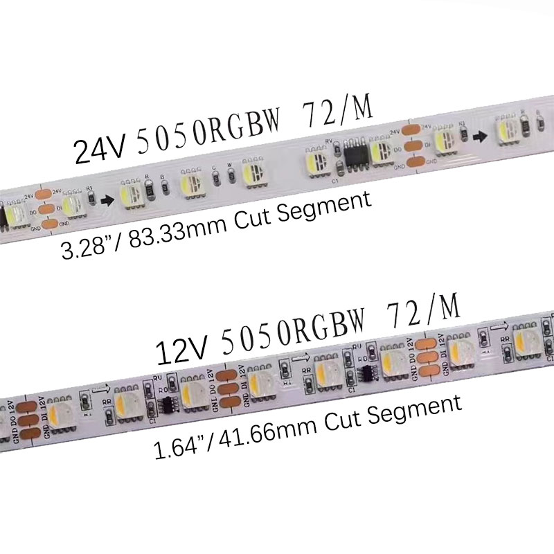 24V UCS2904 5050 4in1 RGBW Addressable LED Strip Lighting 24V UCS2904 5050 4in1 RGBW Addressable LED Strip Lighting